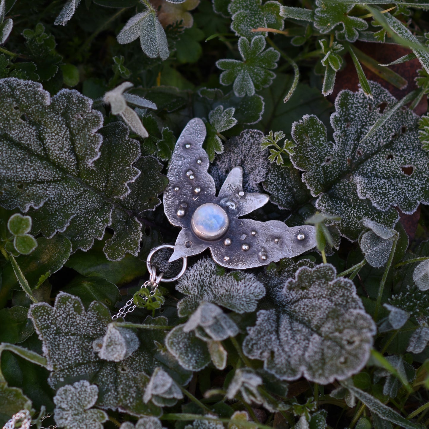 "Apus-Apus" -  Pendentif an argent avec pierre de lune